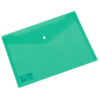 Mapă verde din plastic cu buton, A4, Deli - imagine 2