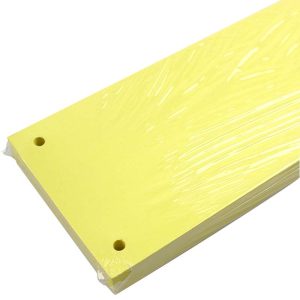Separatoare carton cu 3 perforatii,160 gr. 10x24 cm 100 Buc/Set , Galben - EVOffice
