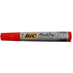 Marker permanent varf potund 2000, rosu- BIC